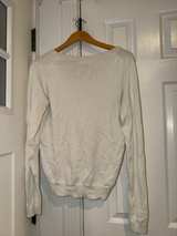 Abercrombie & Fitch White V-Neck Sweater - Image 3