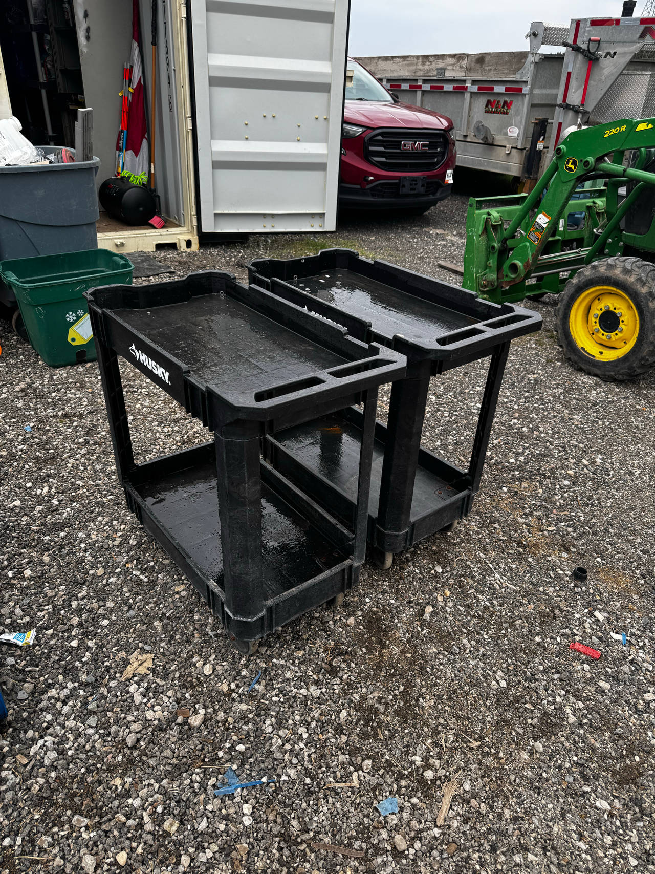 Husky 2-Shelf Plastic Service Cart