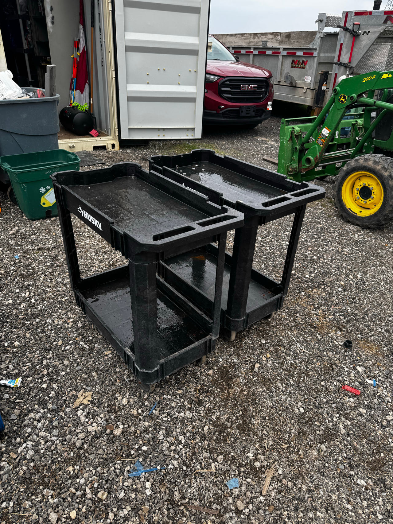 Husky 2-Shelf Plastic Service Cart