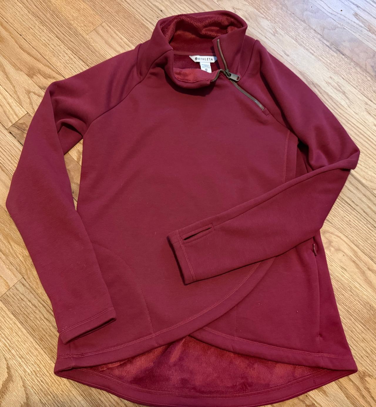 Athleta Stronger Fleece Asym Jacket