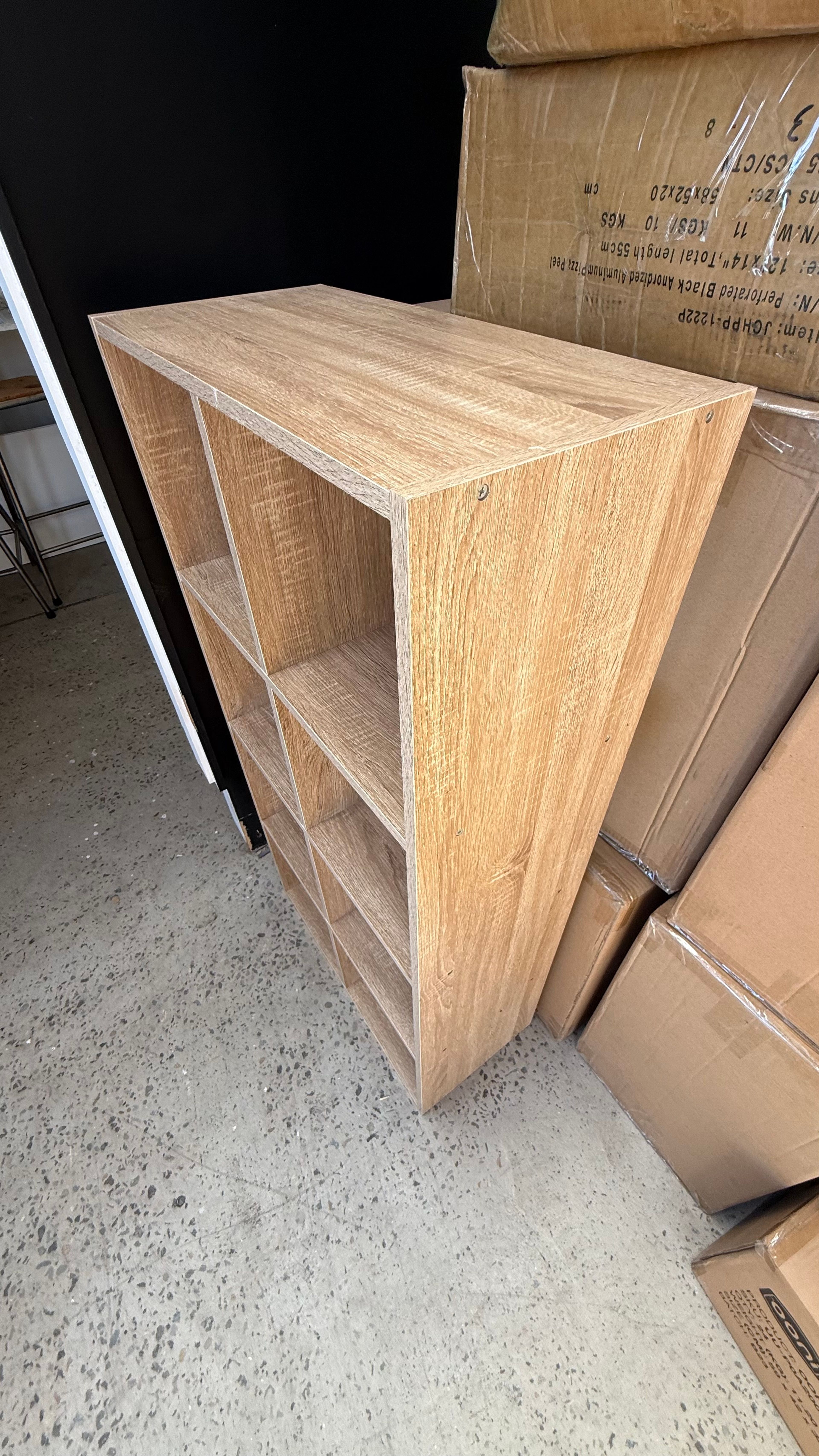 VASAGLE 8-Cube Oak look Bookcase - Image 3