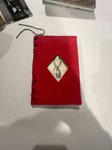 Handmade Red Fabric cover unknown artist or story - Image 1