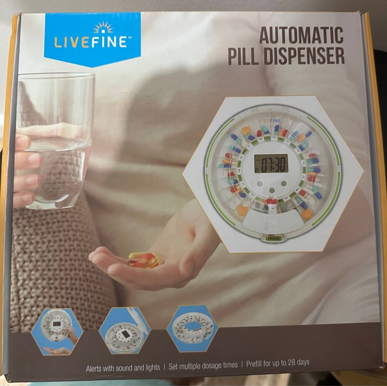 LiveFine Automatic Pill Dispenser Bluetooth 28-Day
