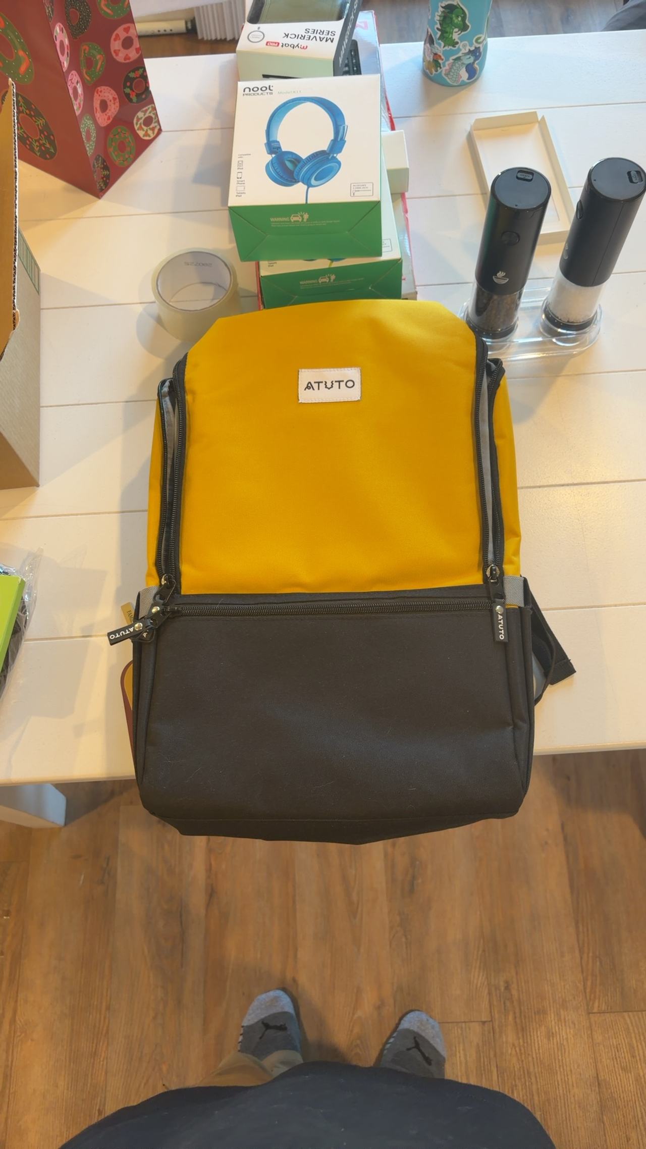 ATUTO Laptop Backpack for Men 17-inch Red