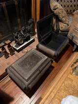 Antique Ornate Wooden Chest - Image 3