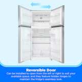 Midea 18.1-cu ft Top-Freezer Refrigerator - Fingerprint Resistant Stainless Steel - Image 6