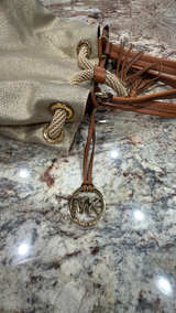 Michael Kors Large Gold Canvas Drawstring Tote - Image 2