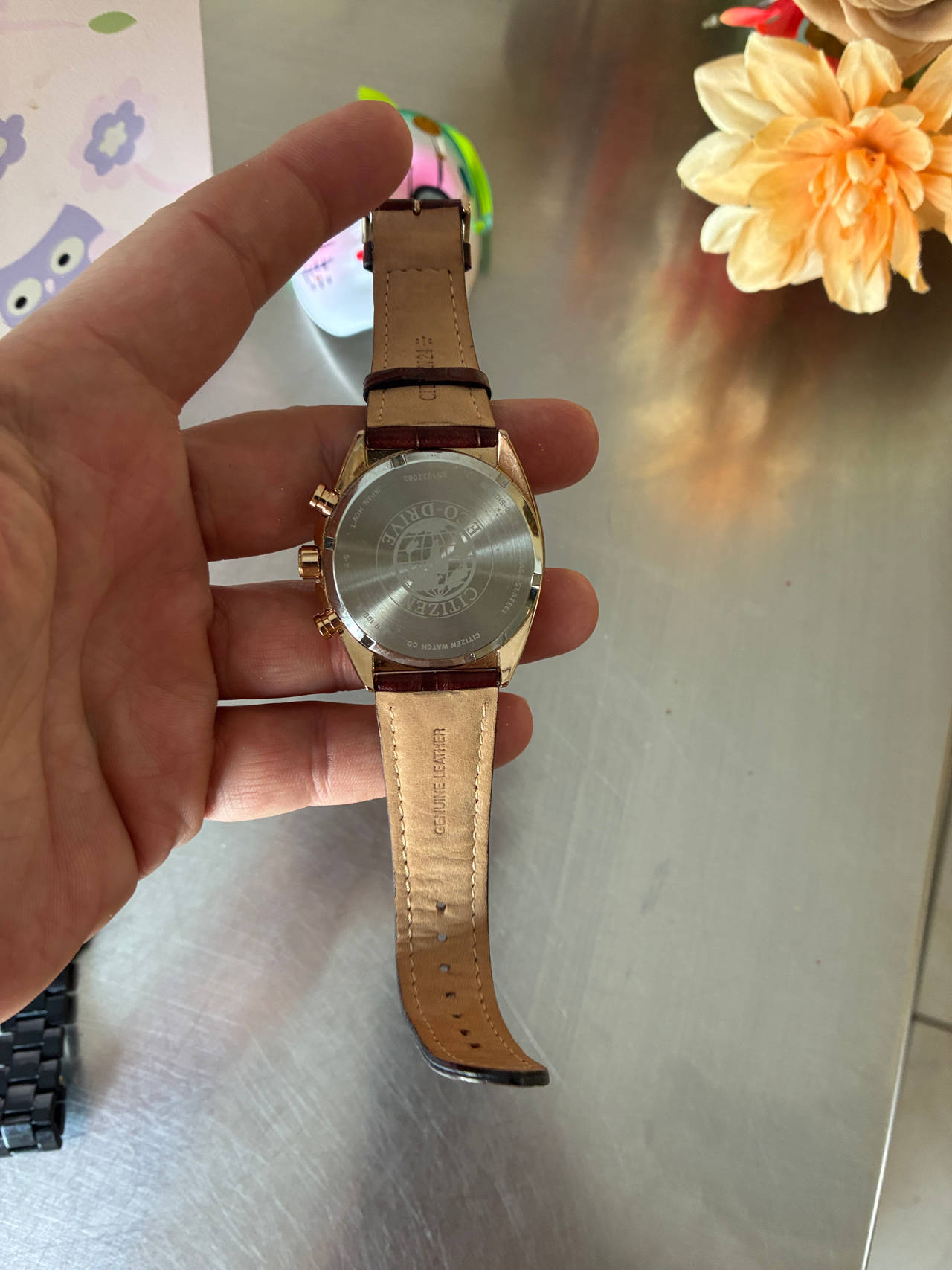 Citizen Eco-Drive Rose Gold Tone Chronograph Watch