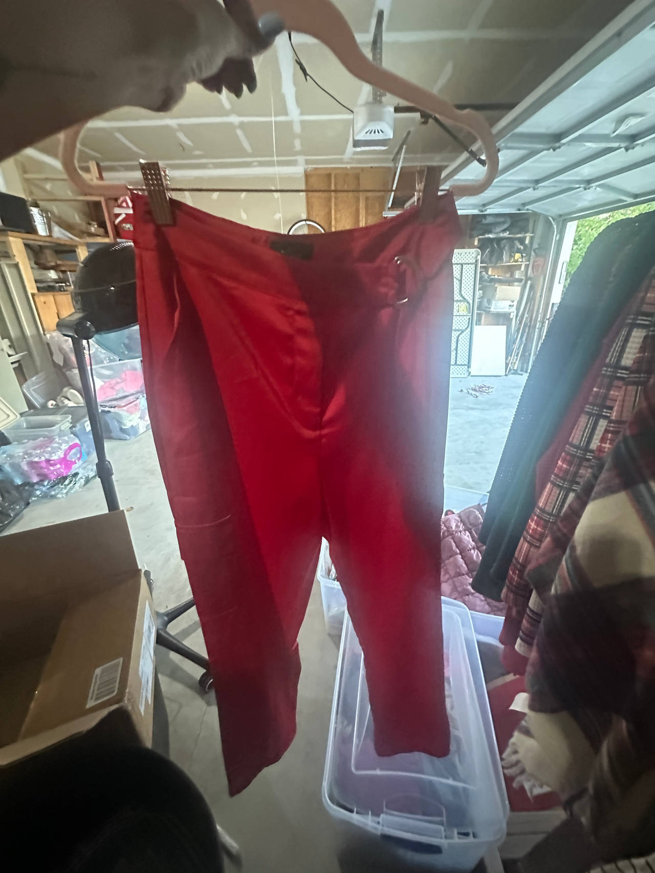 Milk and honey Red Satin Dress Pants