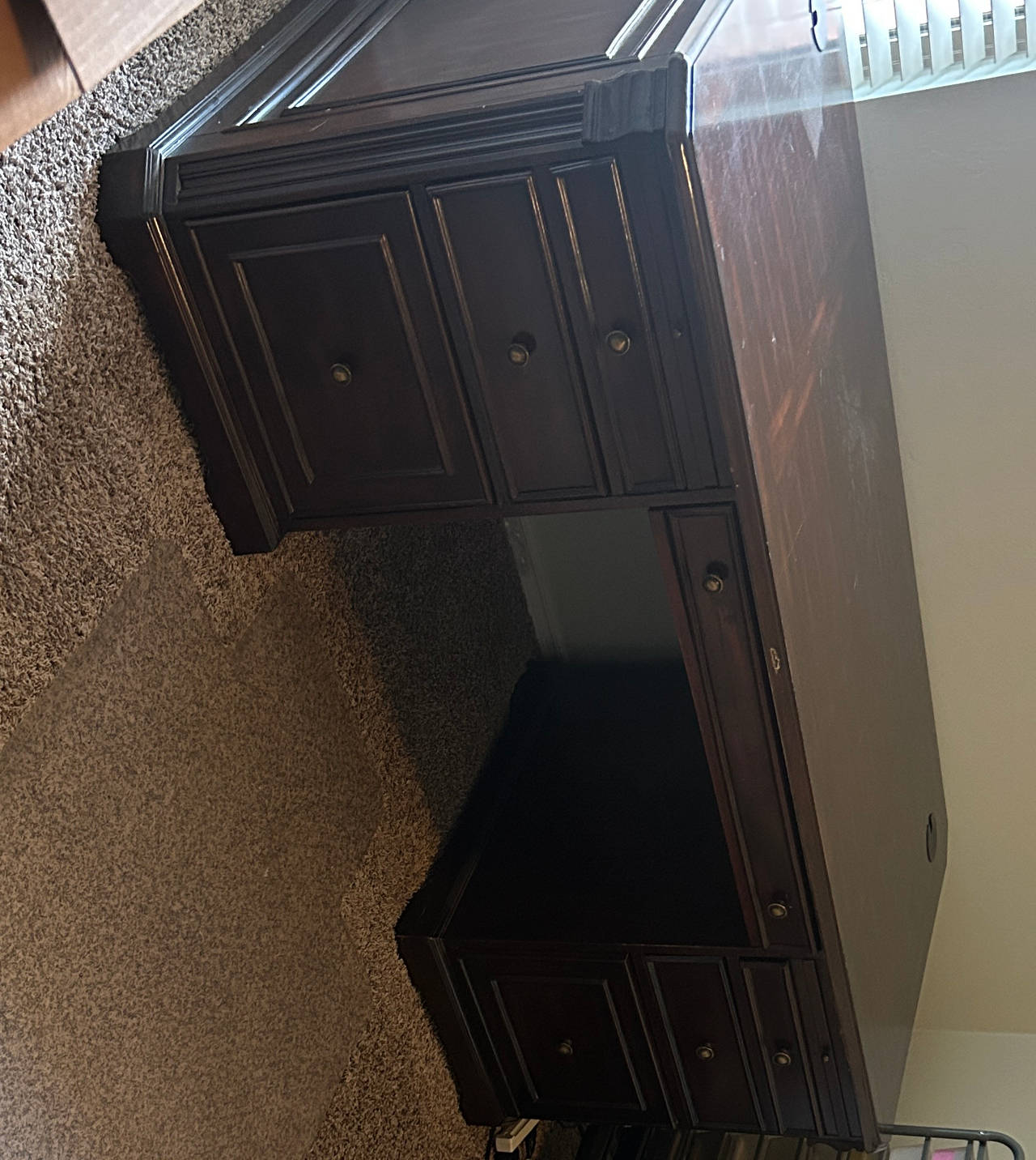 Traditional Dark Wood Executive Desk
