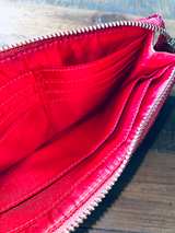 Coach Tan Clutch Wristlet Khaki & Red  - Image 5