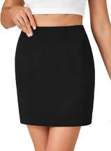 LYANER Women's High Waist Slim Fit Zipper Basic Short Bodycon Pencil Mini Skirt - Image 2
