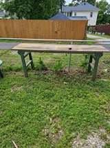 Hytrol 8' Industrial Workbench with Wood Top - Image 2