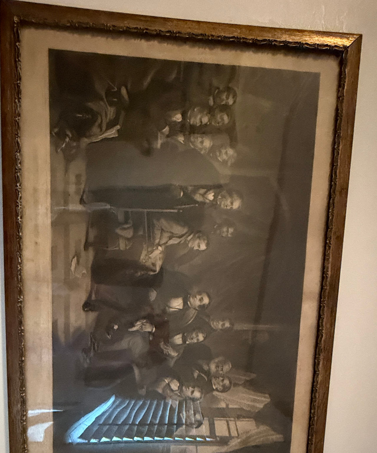 Vintage Framed Abraham Lincoln Cabinet Print