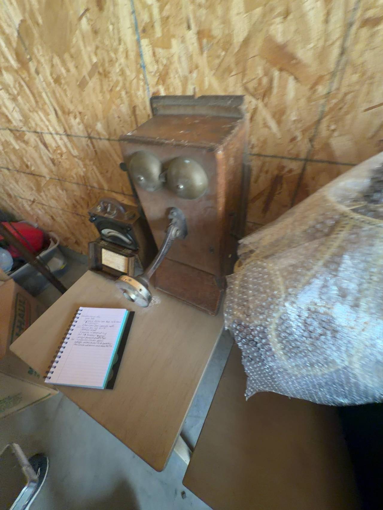 Western Electric Oak Wood Hand Crank Wall Mount Telephone