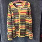 ORVIS Vintage Knit Button Up Autumn Colored Womens Cardigan, size us Medium - Image 5