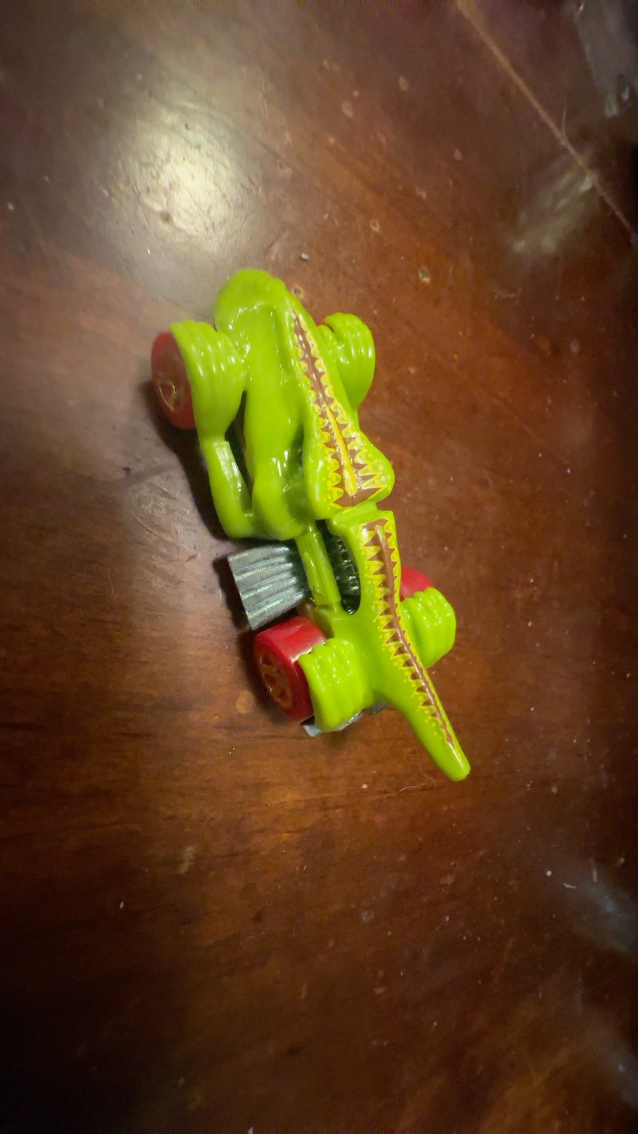 Mattel Hot Wheels T‑Rextroyer Green with Red Wheels
