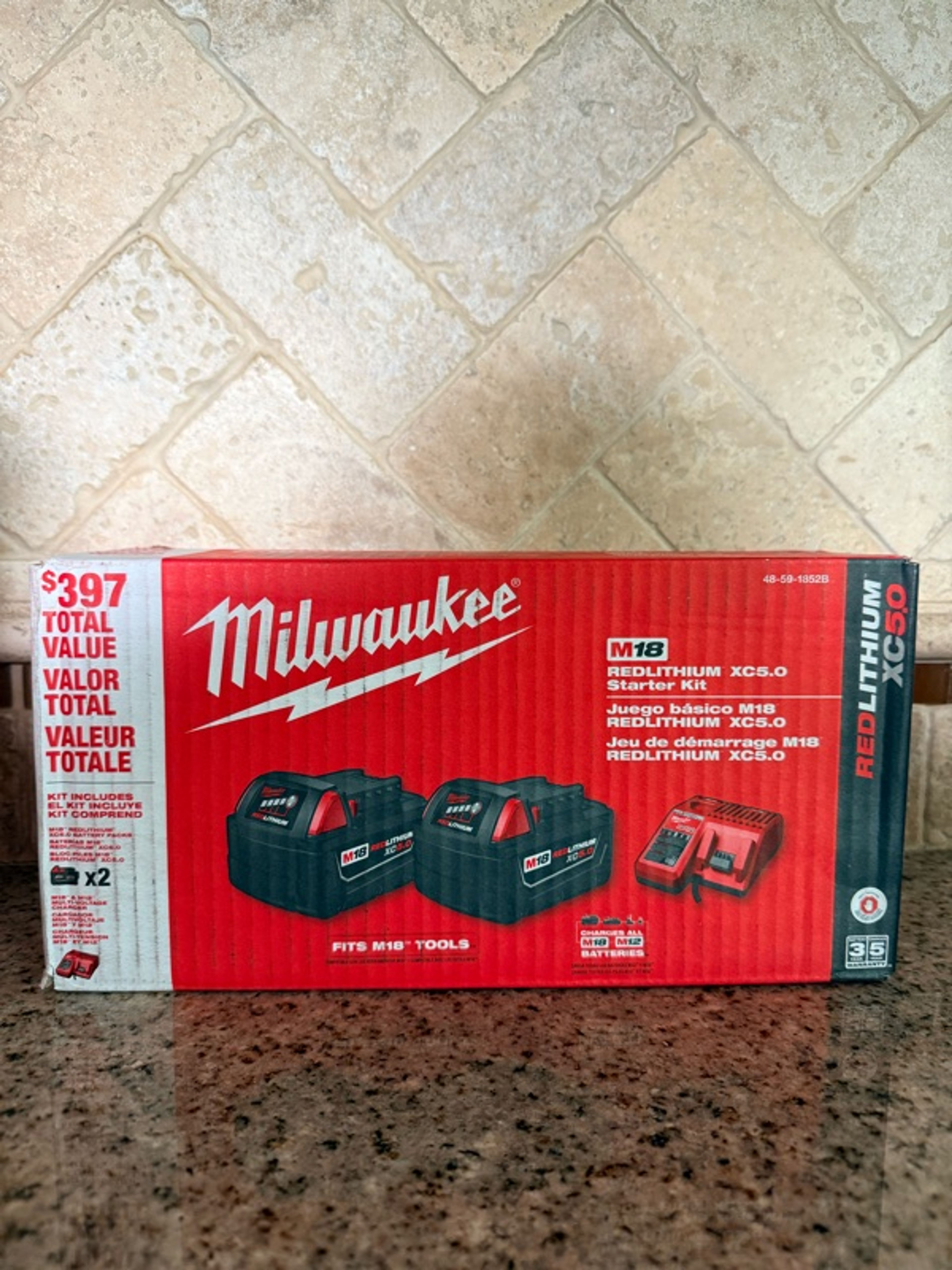 Milwaukee M18 RedLithium XC5.0 Starter Kit Red