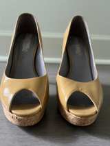 Cole Haan Chelsea Peep Toe Patent Leather Pumps - Image 2
