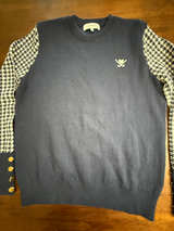 Fiagreen Houndstooth Sleeve Golf Sweater M - Image 1