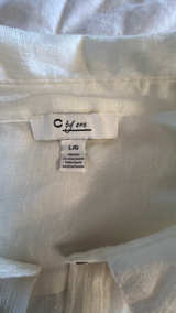 C by One Linen Gauze Shirt Ecru - Image 3