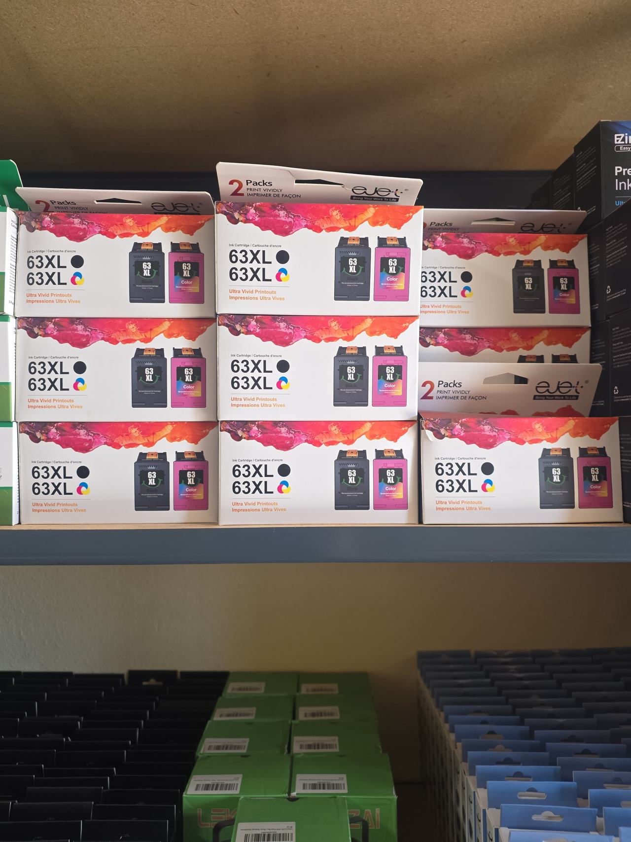 $5. Ejet 63XL Ink Cartridge 2-Pack (Black & Color)