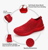 BELOS Women's Red Size 9 Walking Shoes Sneaker
Fashion, Glitter, Rhinestone - Image 2