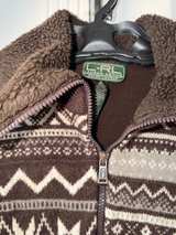 Ralph Lauren Active Brown Zip-Up Sweater Medium - Image 3