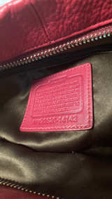 Coach Brooke Hobo Tote Red Pebbled Leather - Image 7
