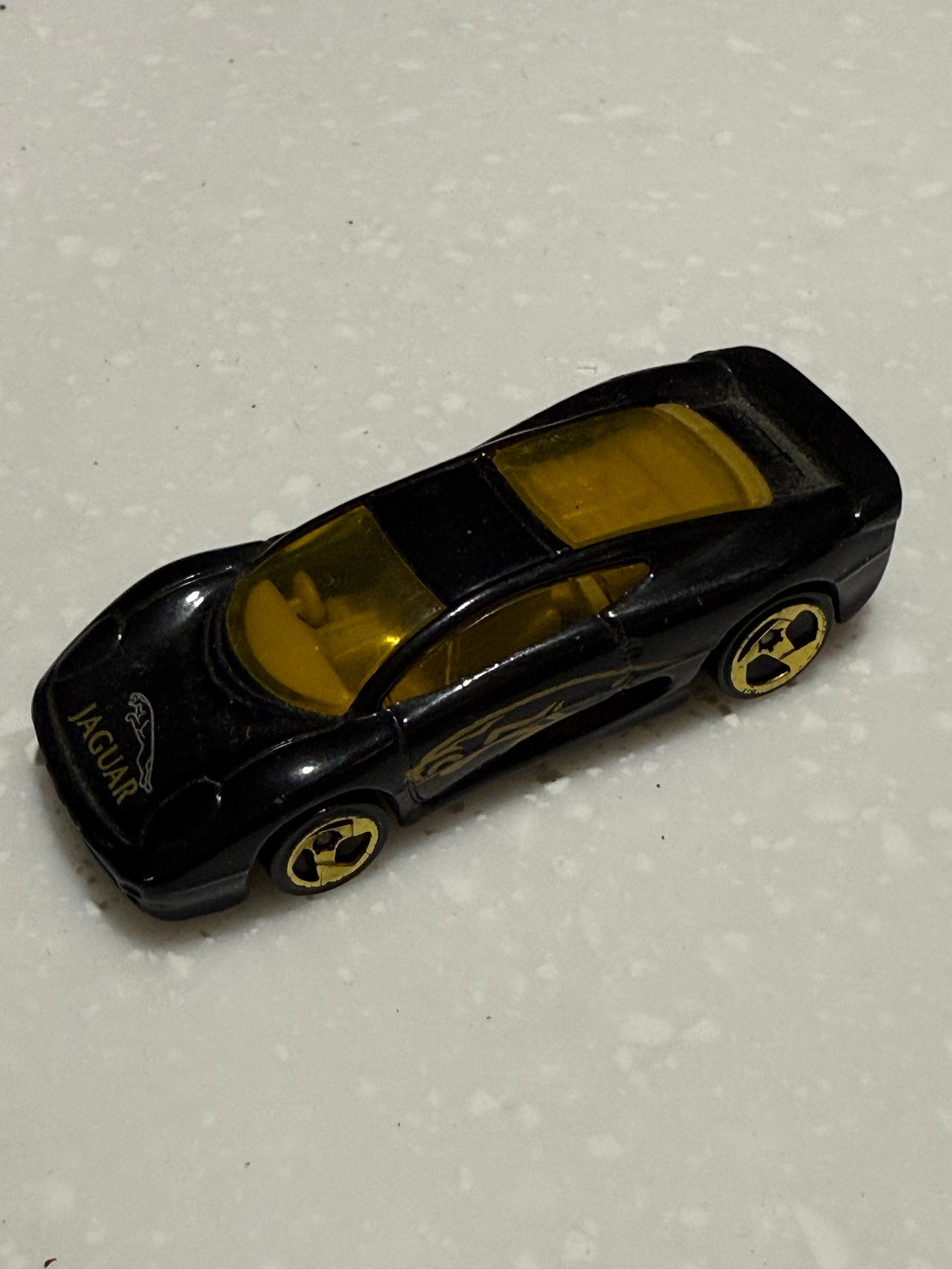 Hot Wheels Jaguar XJ220 Black with Gold Wheels