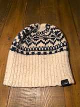 Levi’s Jeans Beanie Hat Off White Beige Black Winter Cap - Image 1