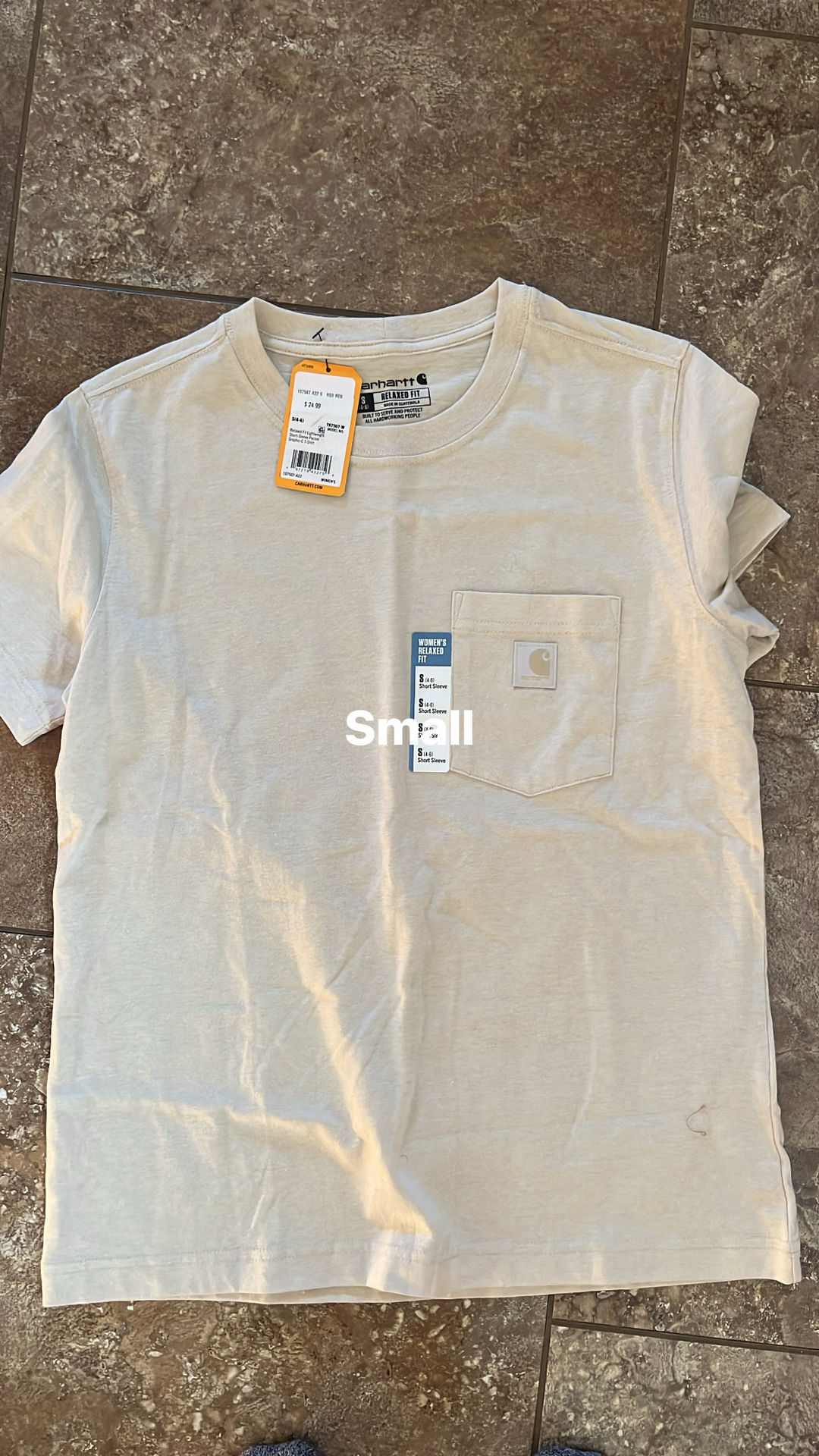 Carhartt Women's Relaxed Fit Heavyweight Short-Sleeve Pocket T-Shirt nwt