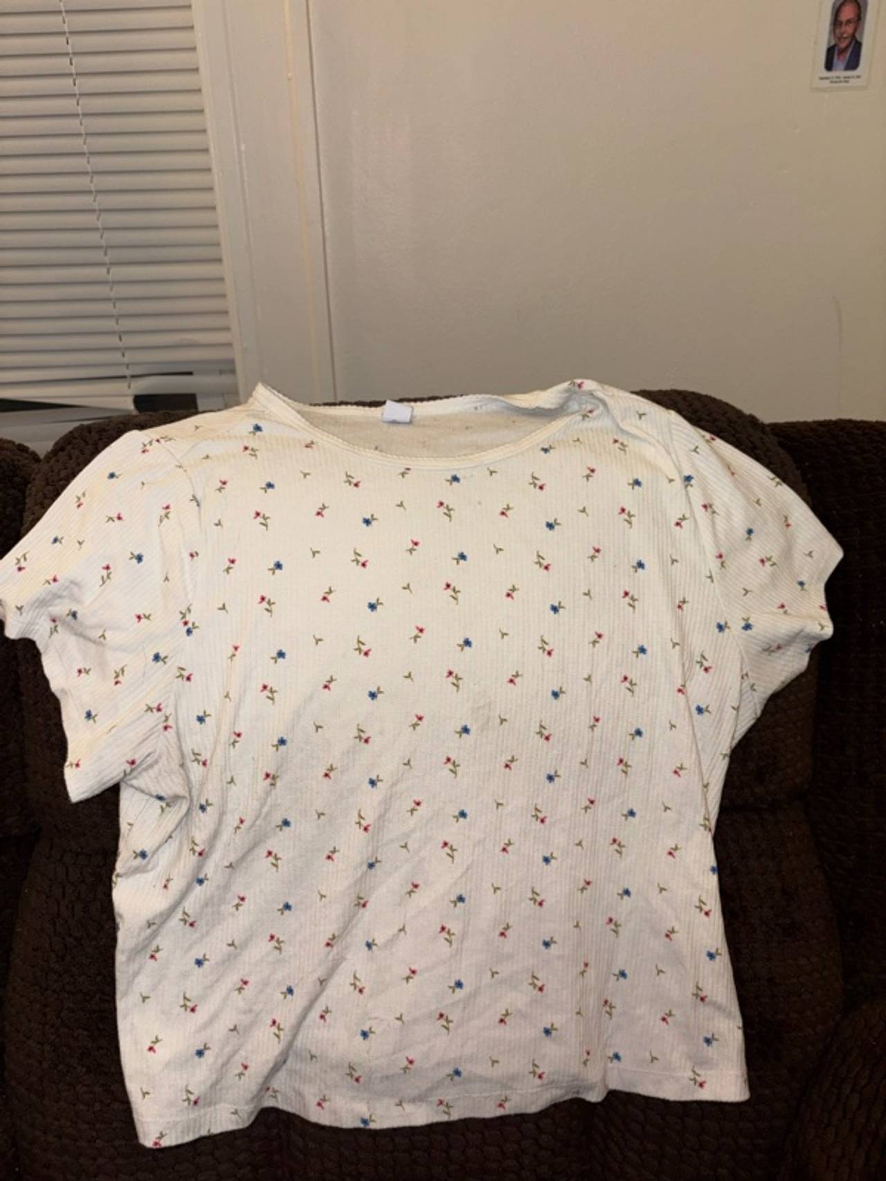 Old Navy Women's Fitted Cropped Floral-Print Rib-Knit T-Shirt