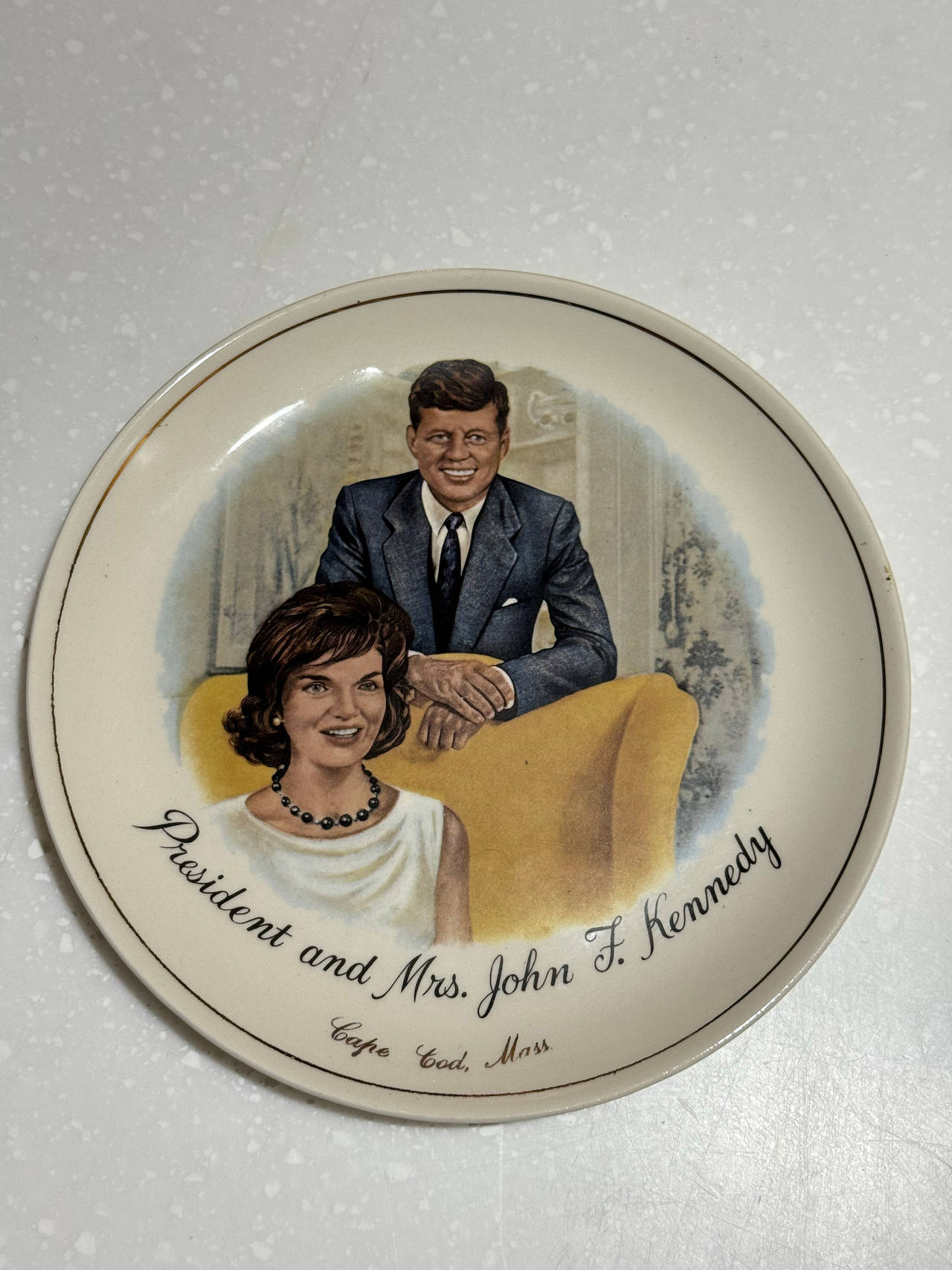 John F. Kennedy Souvenir Plate Cape Cod