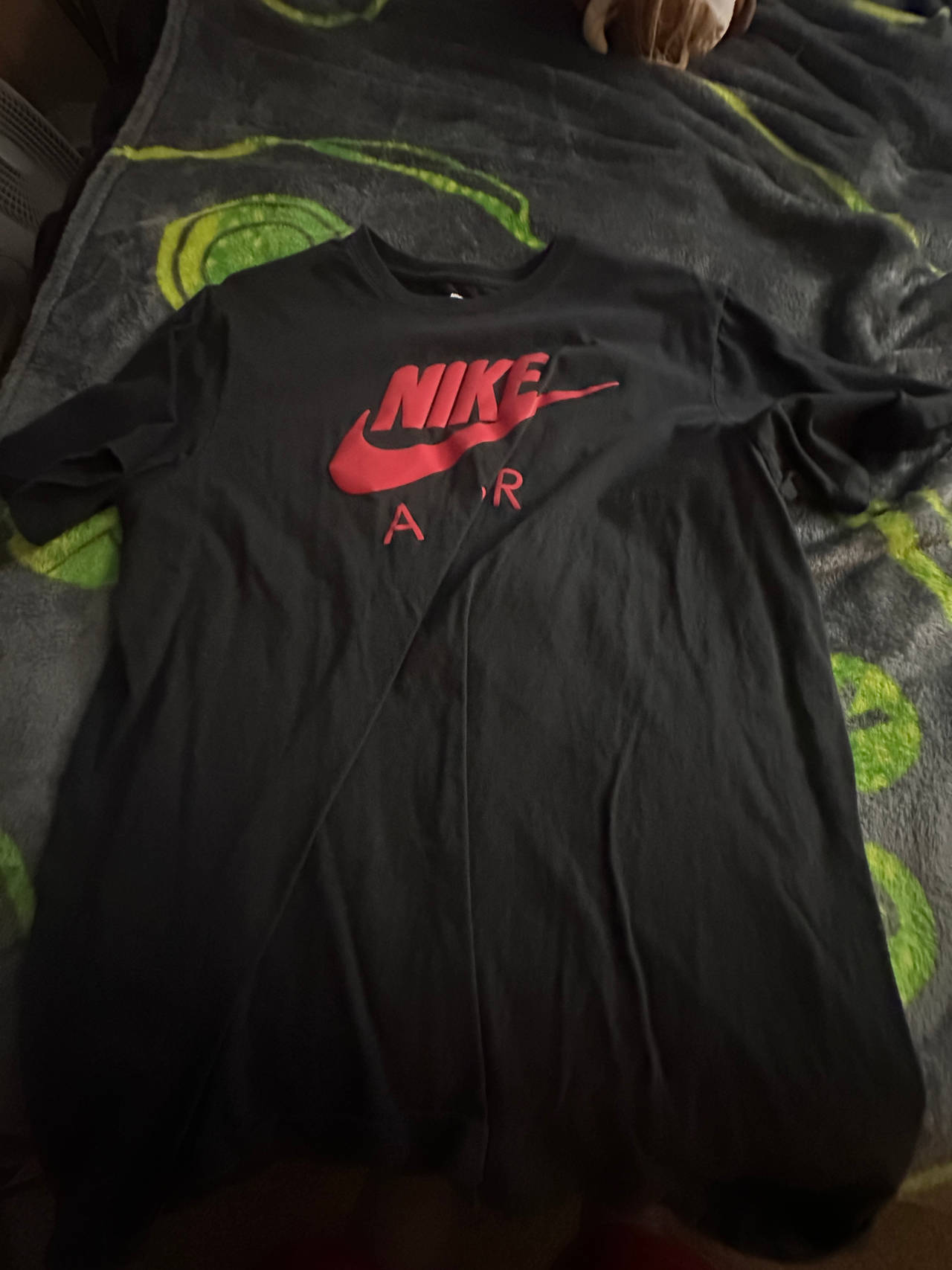 Nike Air Logo T-Shirt Black/Red /L