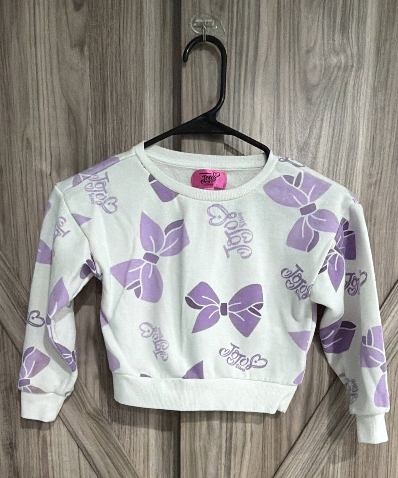 JoJo Siwa Girls' Bow Print Pullover Sweatshirt size 4/5 girls