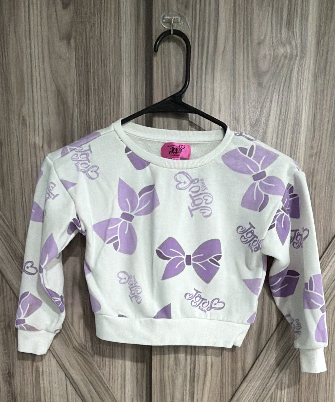 JoJo Siwa Girls' Bow Print Pullover Sweatshirt size 4/5 girls