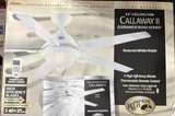 Hampton Bay 54” Ceiling Fan Callaway II White w/ Remote Light Kit Sealed NEW - Image 1