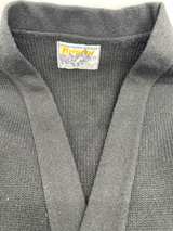 Black Vintage Varsity Cardigan Sweater - Image 7