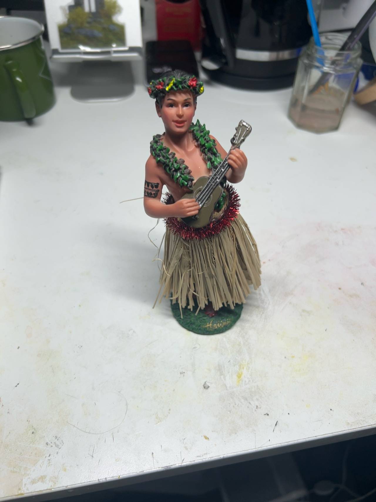 Hawaiian Hula Dashboard Doll with Ukulele