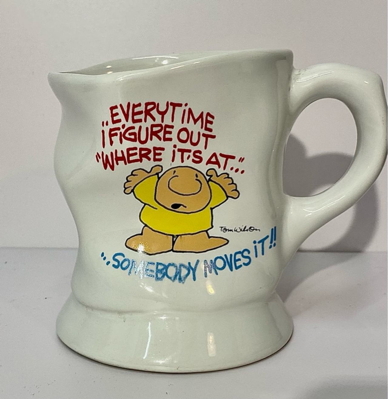 Ziggy Vintage Coffee Mug Crumpled Cartoon Design