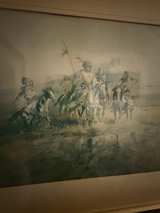 Framed Native American Horsemen Print - Image 2