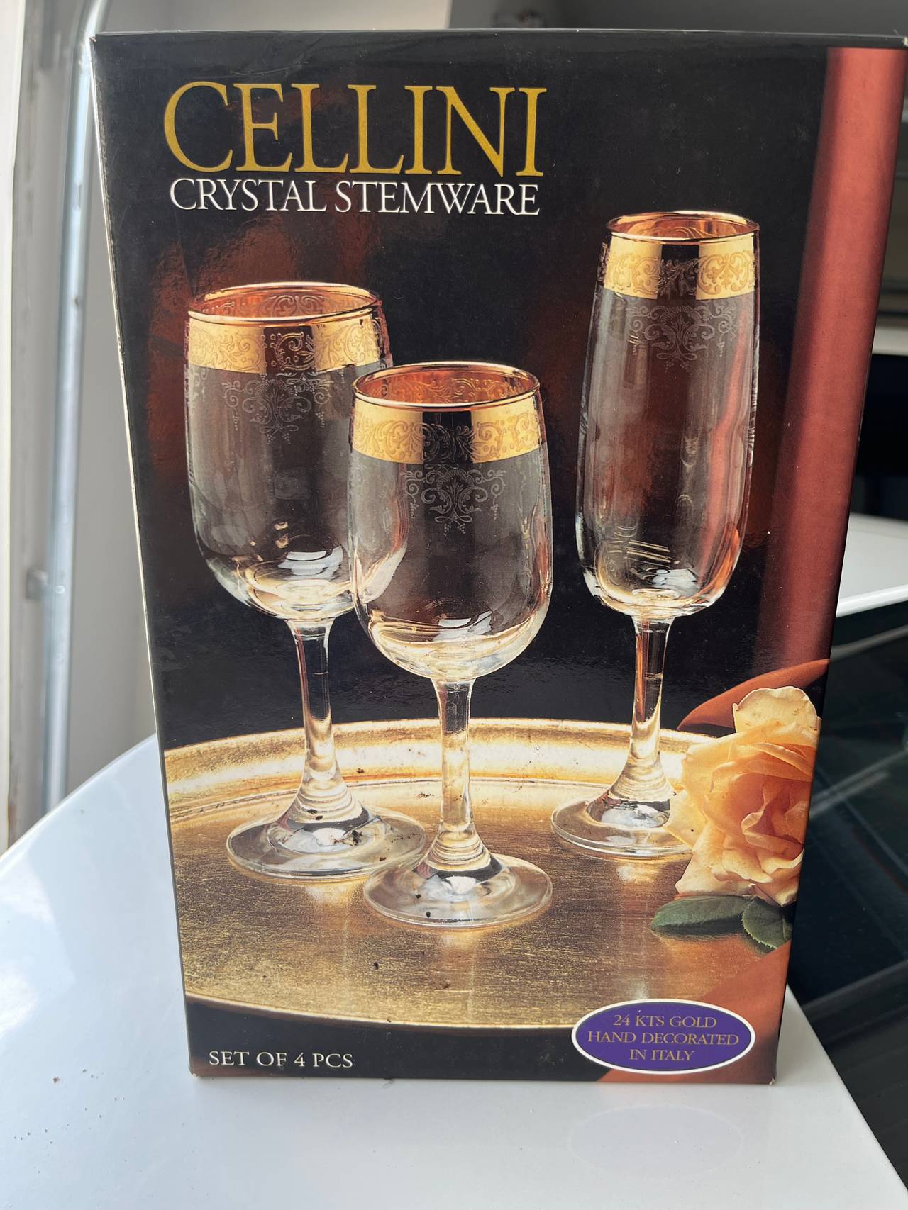 Cellini Crystal Stemware Set of 4