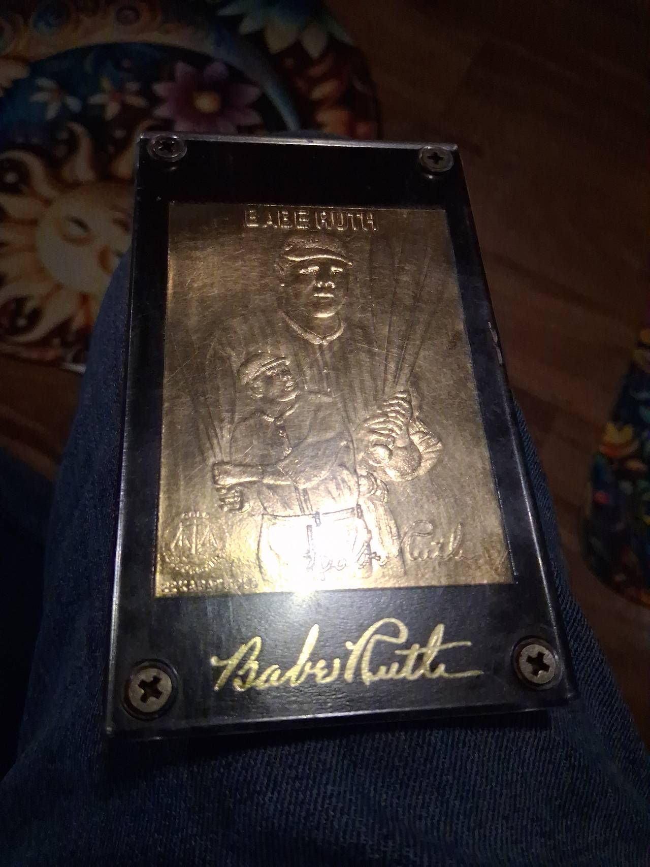 Danbury Mint Babe Ruth 23K Gold Card