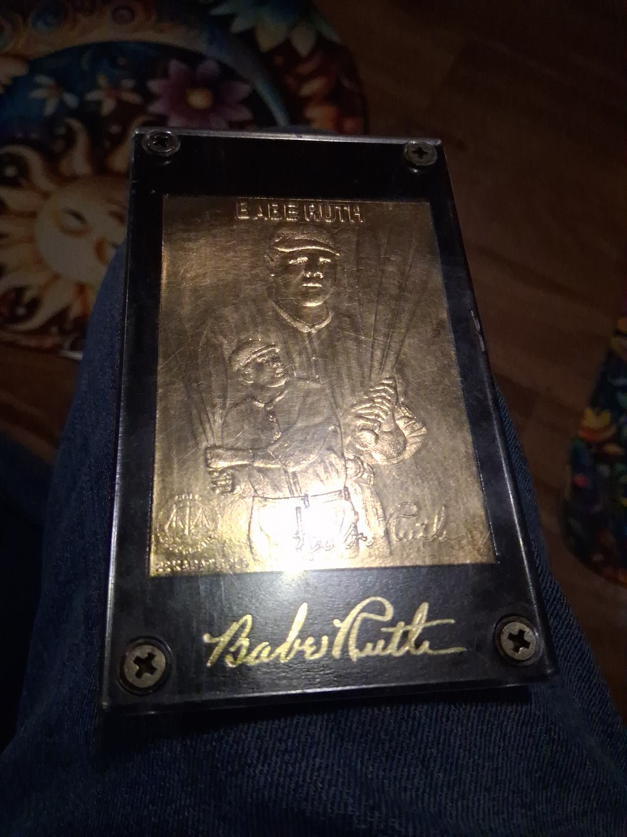 Danbury Mint Babe Ruth 23K Gold Card