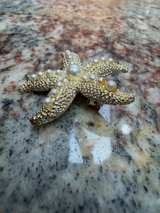 Vintage Faux Pearl Starfish Brooch - Image 2