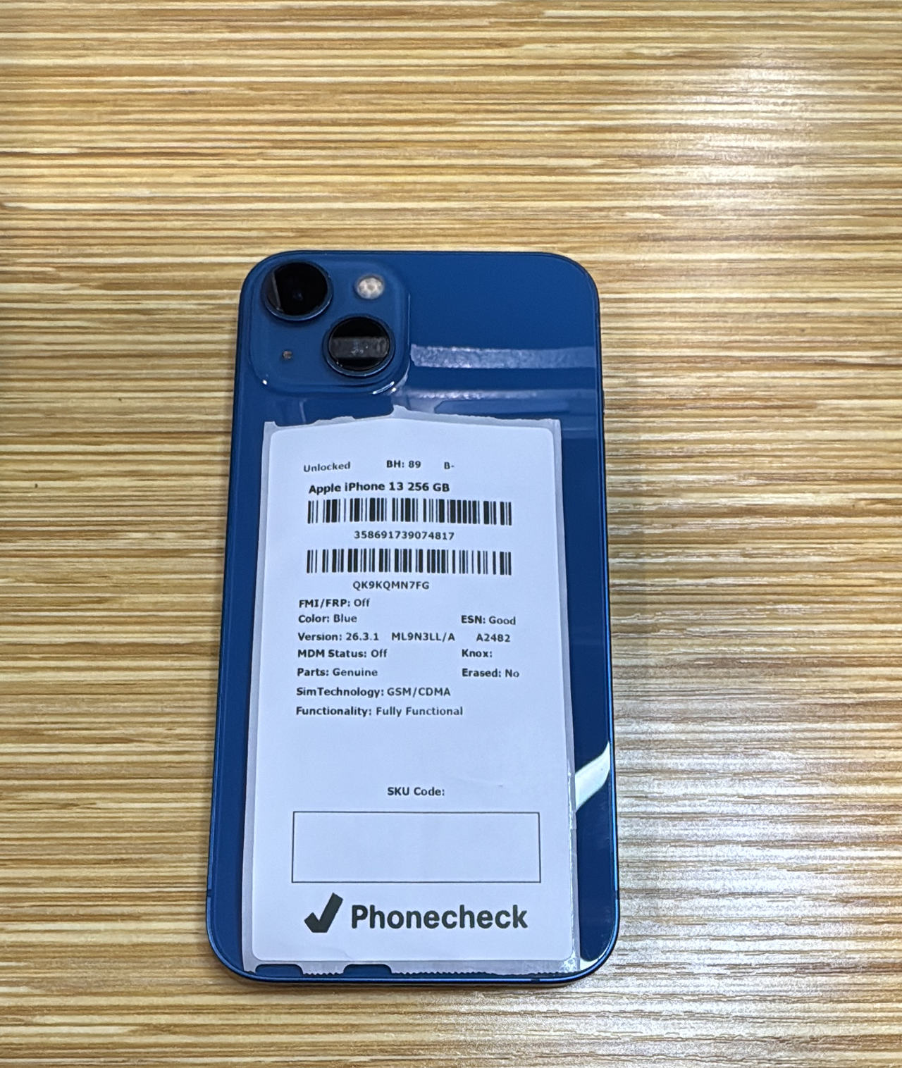 Apple iPhone 13 256GB Blue Unlocked