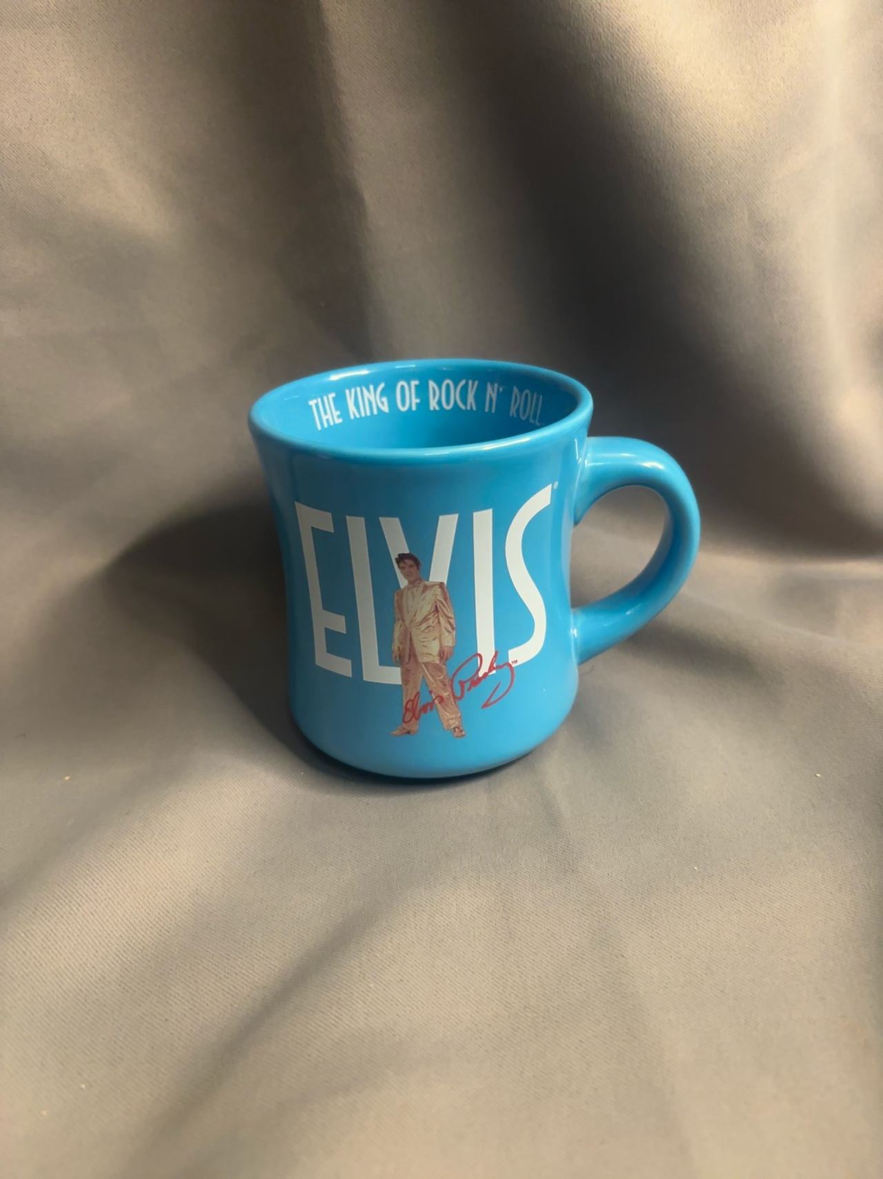 Elvis Presley Signature Blue Ceramic Mug