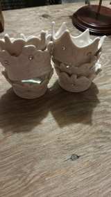 6 Ceramic Crown Tea Light Holders with Rhinestones - Image 5