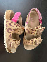 Mini Boden Pink Leopard Print Sandals Size 27 - Image 1